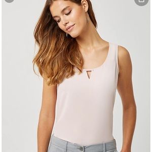 Blush Pink Sleeveless Blouse with pearls